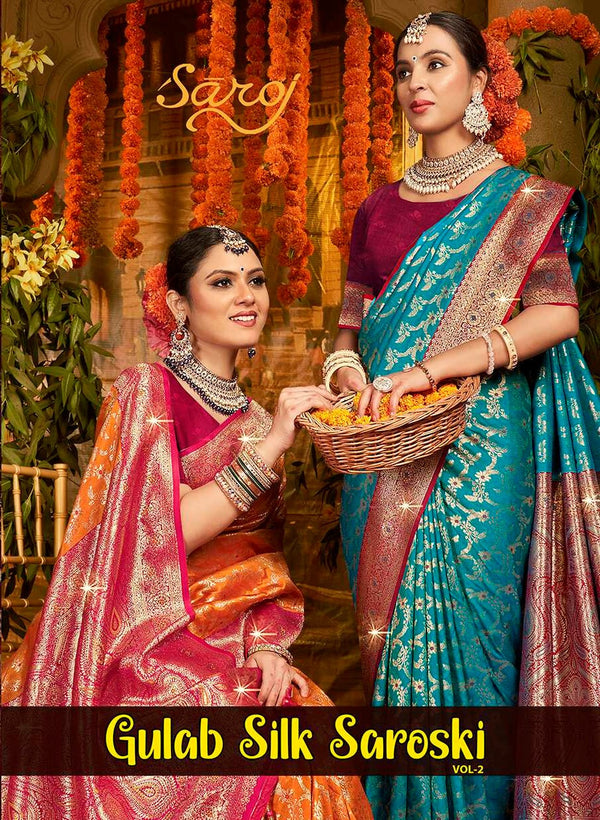 GULAAB SILK SWAROVSKI VOL-2 (6 PCS)