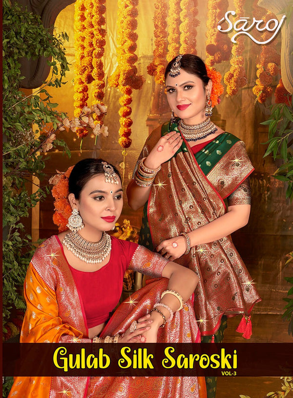 GULAAB SILK SWAROVSKI VOL-3 (6 PCS)
