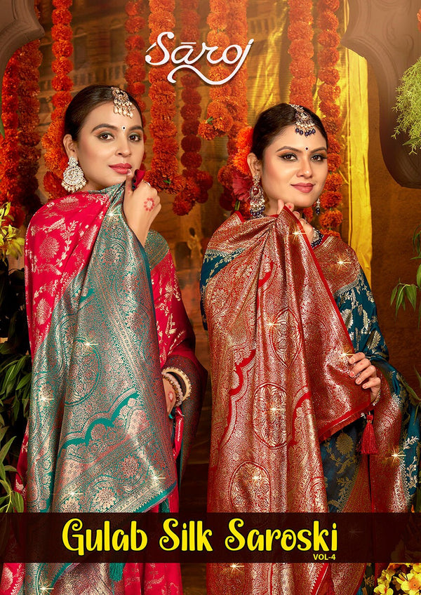 GULAAB SILK SWAROVSKI VOL-4 (6 PCS)