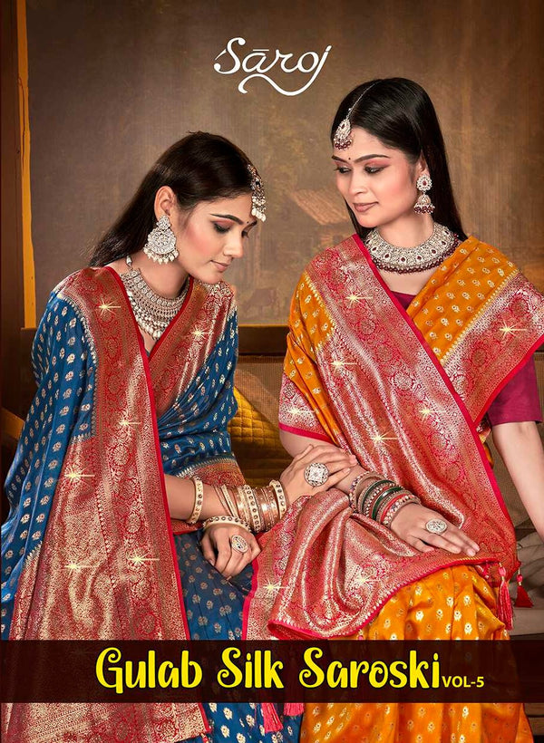 GULAAB SILK SWAROVSKI VOL-5 (6 PCS)