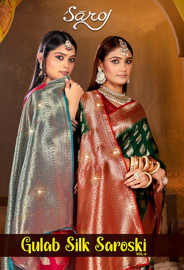 GULAAB SILK SWAROVSKI VOL-6 (6 PCS)