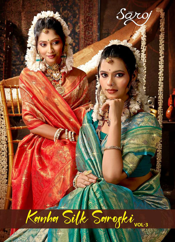 KANHA SILK SAROVSKI VOL-3 (5 PCS)