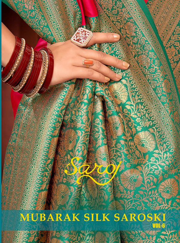 MUBARAK SILK SWAROSKI VOL-6 (6 PCS)