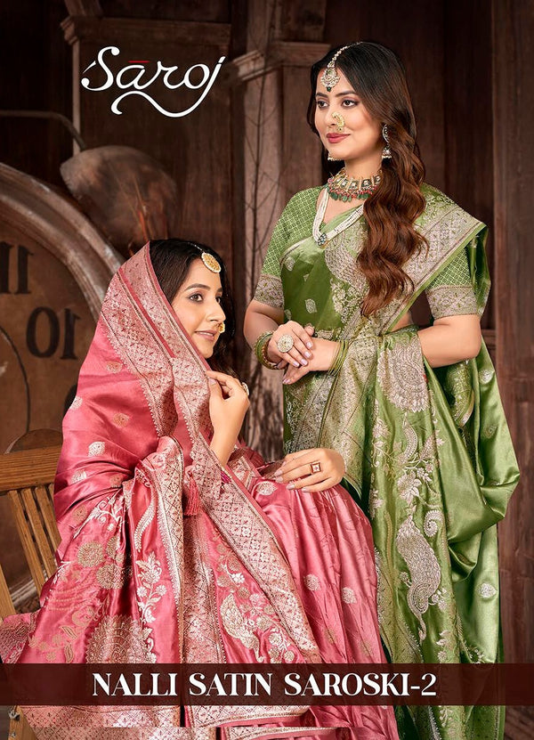 NALLI SATIN SAROSKI VOL-2 (4 PCS)