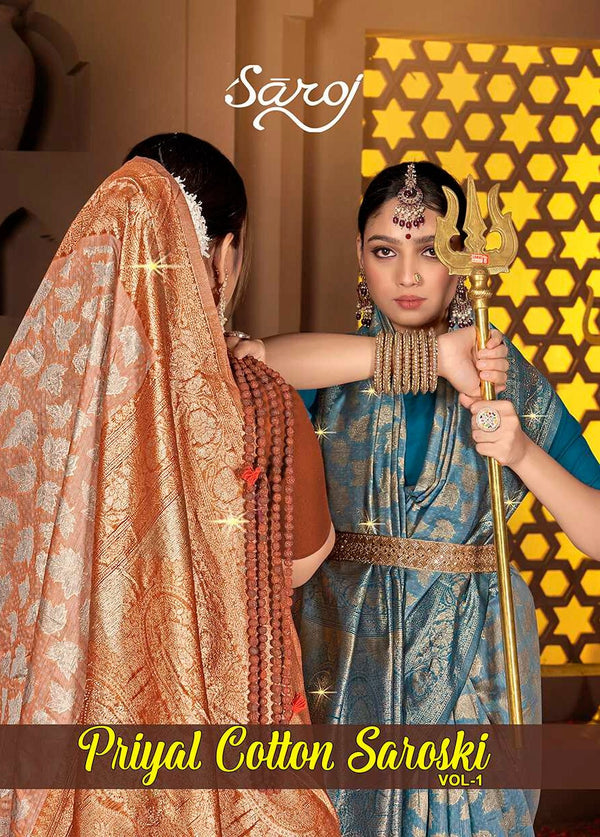 PRIYAL COTTON SAROSKI VOL-1 (6 PCS)