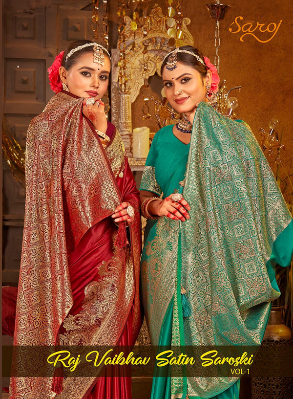 RAJ VAIBHAV SATIN SAROVSKI VOL-1 (4 PCS)