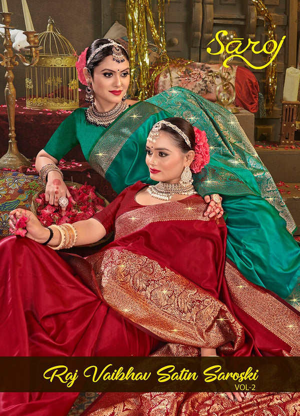 RAJ VAIBHAV SATIN SAROVSKI VOL-2 (4 PCS)