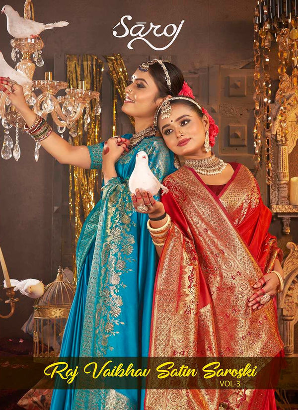 RAJ VAIBHAV SATIN SAROVSKI VOL-3 (4 PCS)