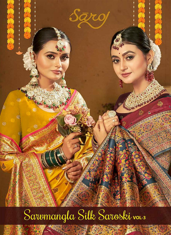 SARVMANGLA SILK SAROSKI VOL-3 (6 PCS)