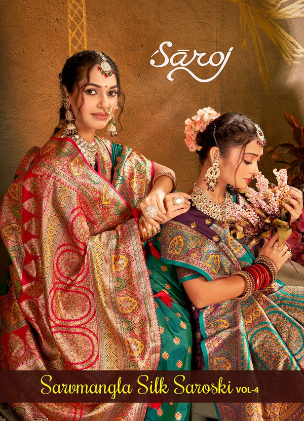 SARVMANGLA SILK SAROSKI VOL-4 (6 PCS)