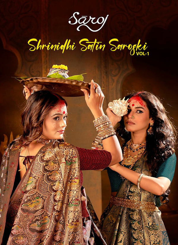 SHRINIDHI SATIN SAROSKI VOL-1 (5 PCS)