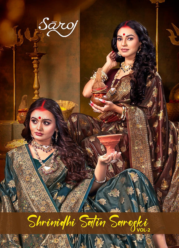 SHRINIDHI SATIN SAROSKI VOL-2 (5 PCS)