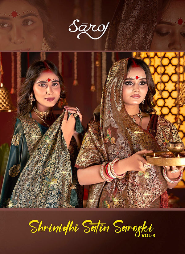 SHRINIDHI SATIN SAROSKI VOL-3 (5 PCS)