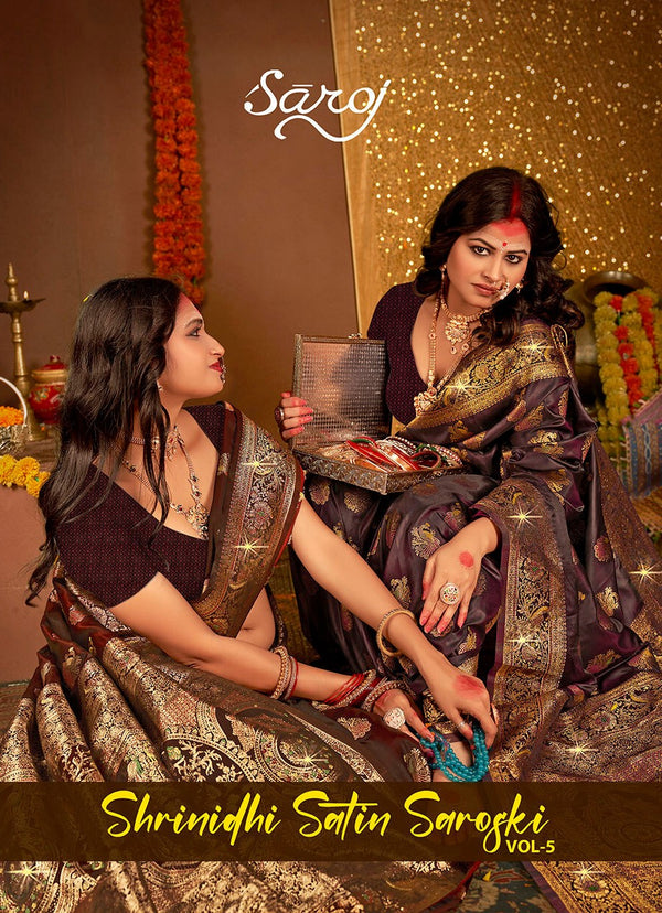 SHRINIDHI SATIN SAROSKI VOL-5 (5 PCS)