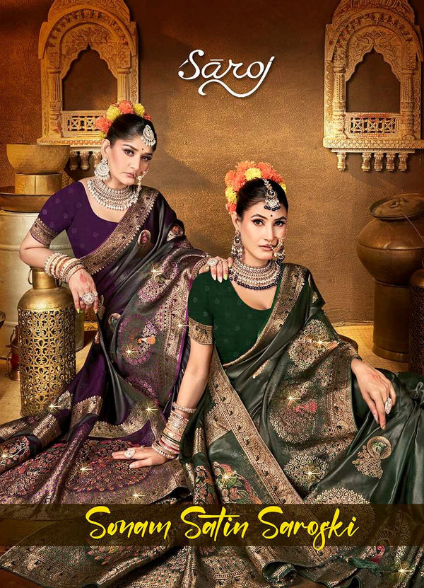 SONAM SATIN SAROSKI  (6 PCS)