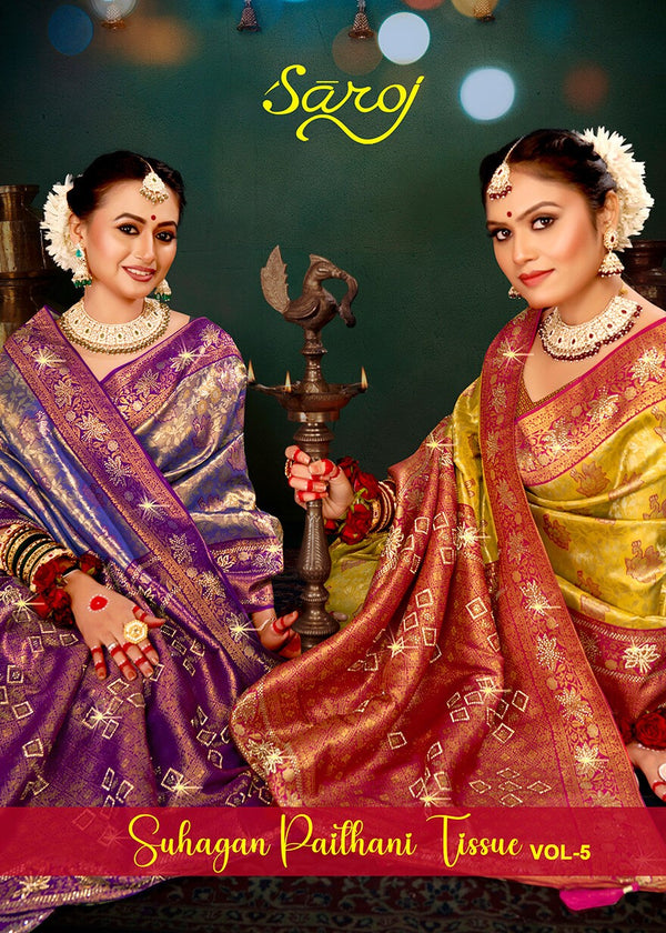 SUHAGAN PAITHANI TISSUE VOL-5 (6 PCS)