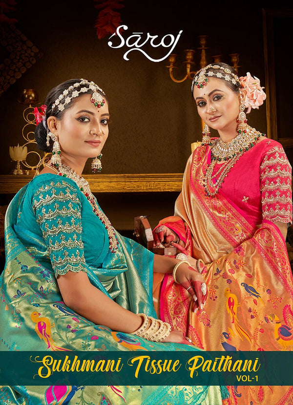 SUKHMANI TISSUE PAITHANI VOL-1 (6 PCS)