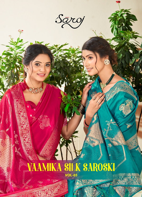 VAAMIKA SILK SWAROVSKI VOL-3 (6 PCS)