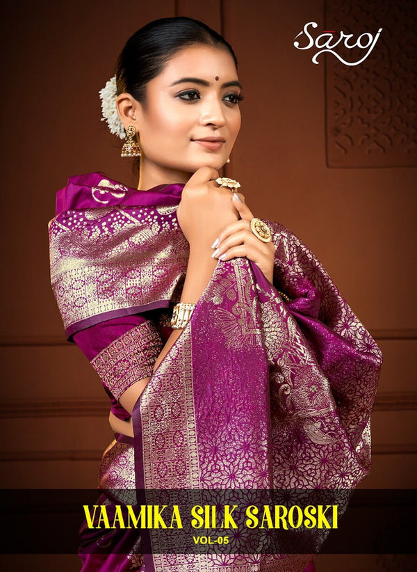 VAAMIKA SILK SWAROVSKI VOL-5 (6 PCS)